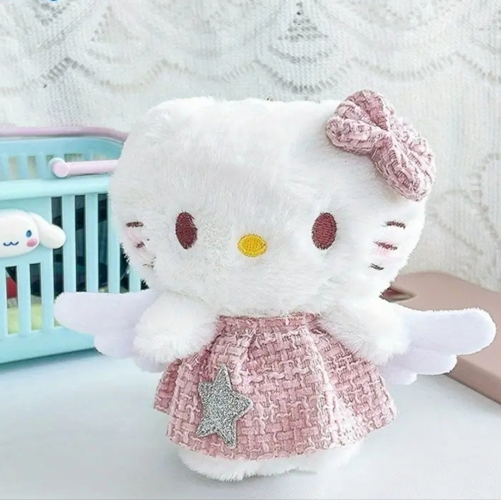 New Hello Kitty Angel Plush Keychain Sanrio